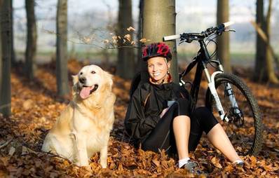 Fahrradfahren mit Hund